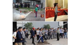 企业组织员工进行消防演练