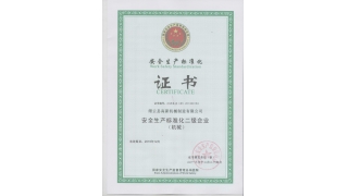 企业被评为安全生产标准化二级企业